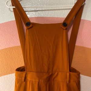 Orange Overalls/Romper